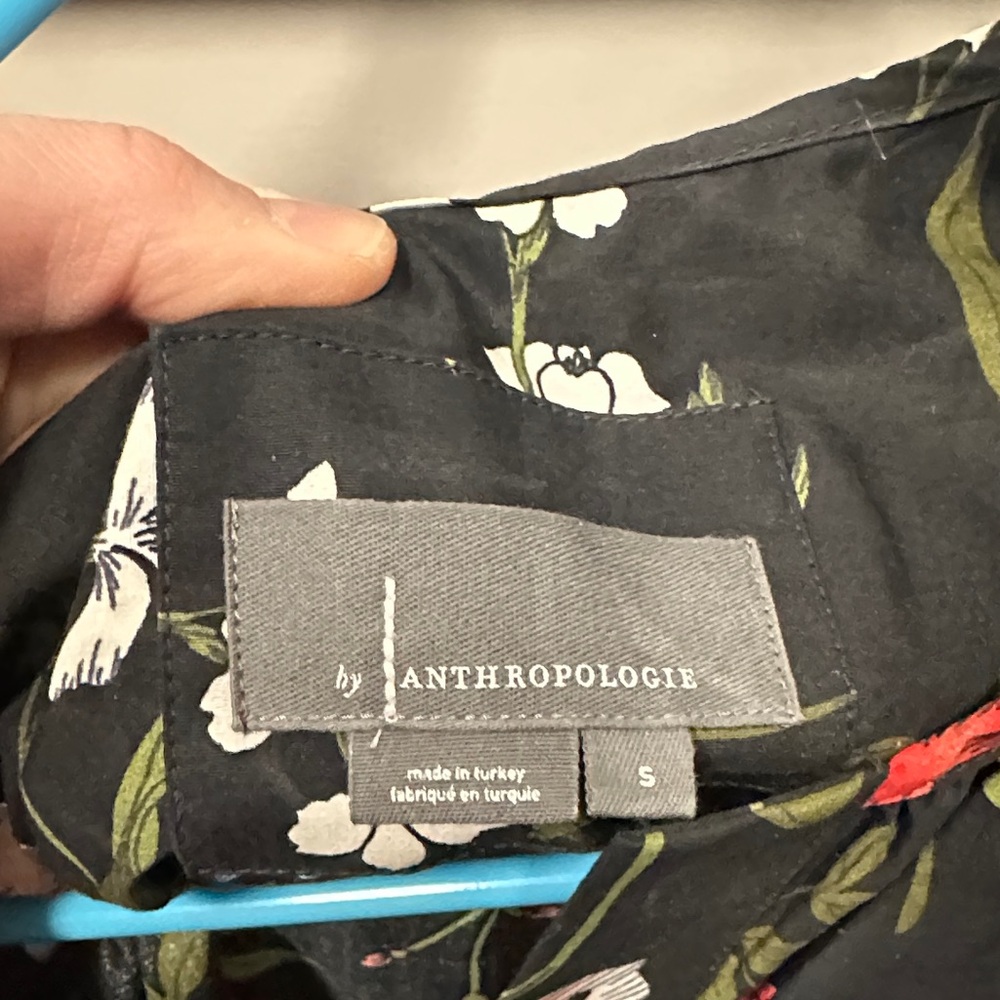Anthropologie Black and Red Floral Maxi Dress - Picture 4 of 6